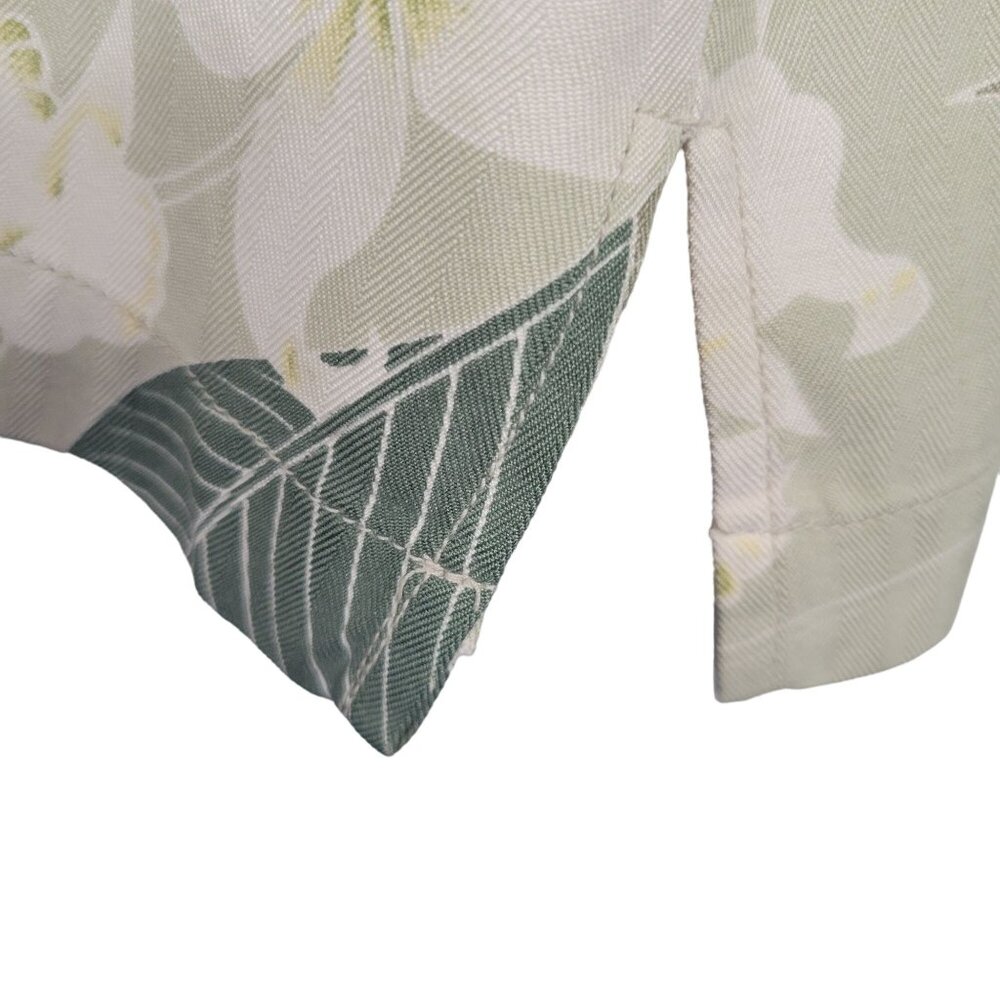 Tommy Bahama Mens Size XL Shirt 100% Silk Twill Hawaiian Camp Hibiscus Green - Picture 8 of 9